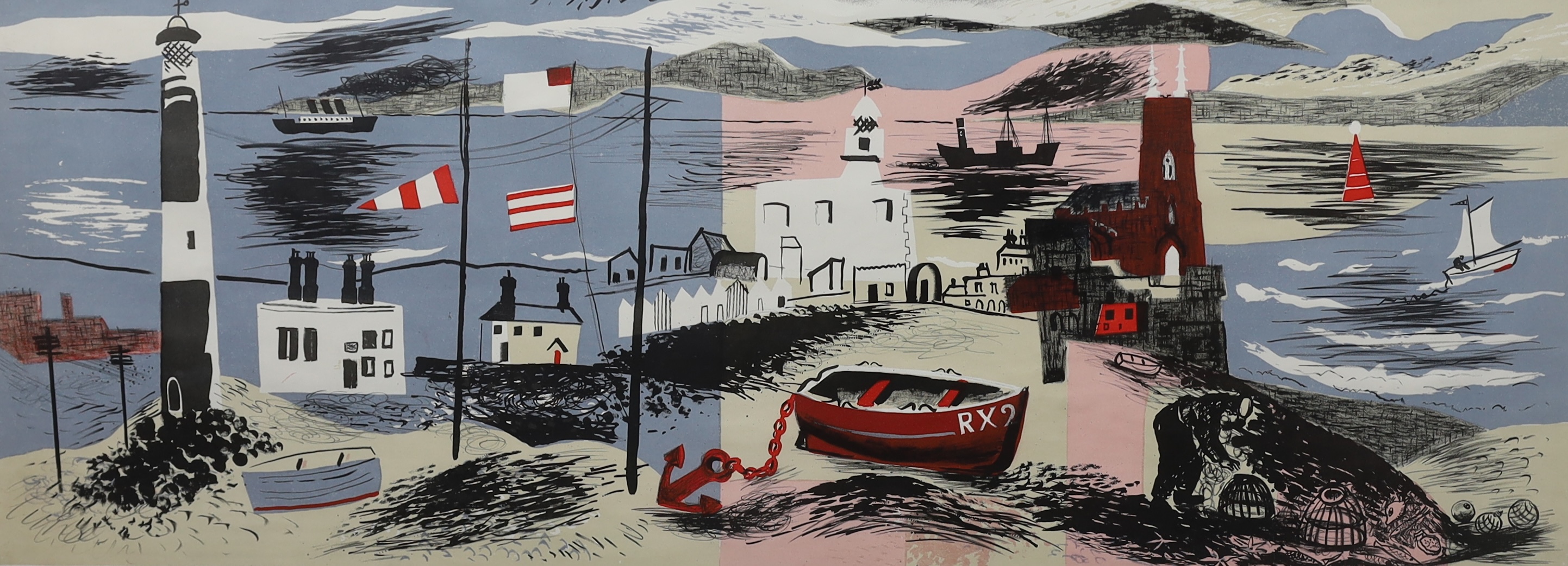 John Piper (British, 1903-1992), Nursery Frieze I (Levinson 8), lithograph in colours, on wove, 47 x 121.5cm